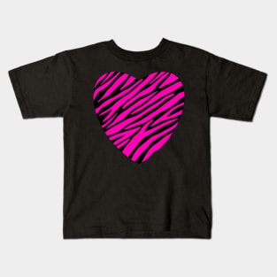 Mcbling Aesthetic Pink Zebra Print Kids T-Shirt